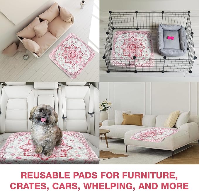 Washable Pee Pads for Dogs (1 Pack) 6 FT 6 FT 100% Waterproof,