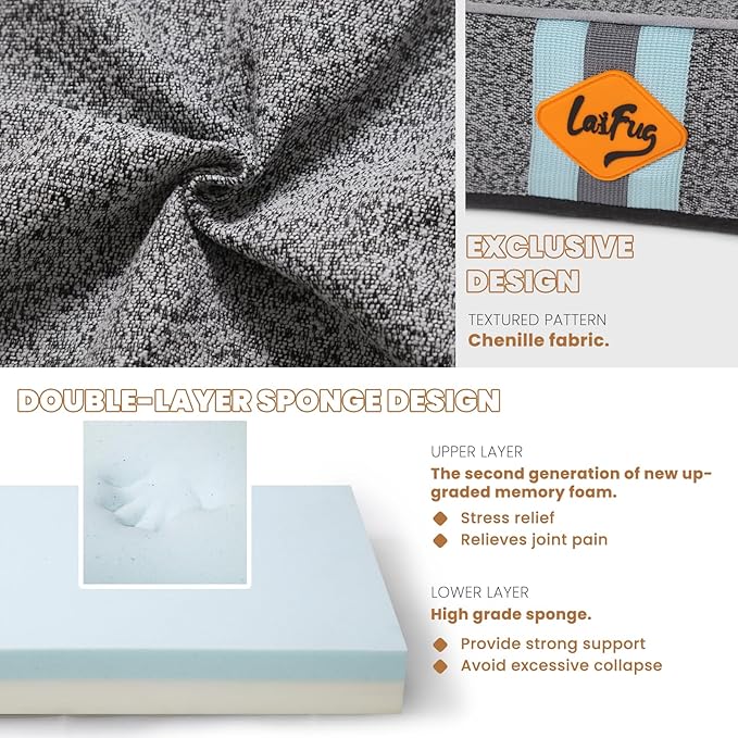 Laifug Memory Foam Dog Bed