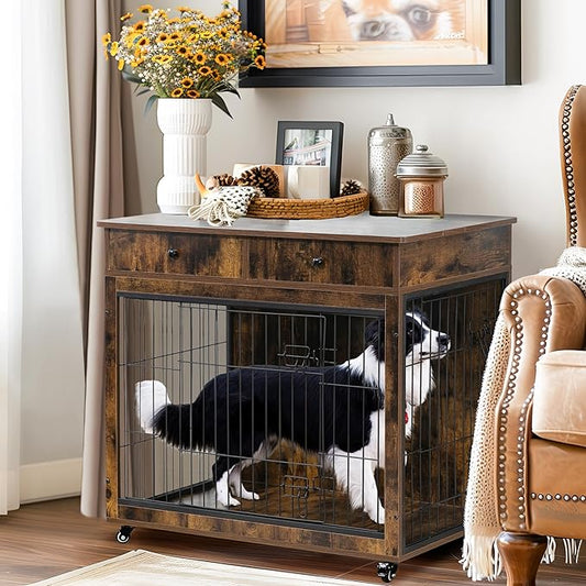 NicBex Dog Crate Furniture 38.4" L