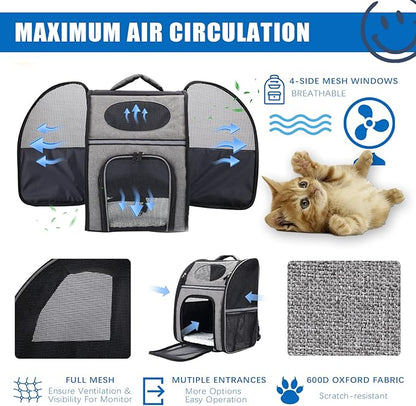 FluffyDream Cat Backpack 15.4 lbs, (PTCARIERBACKPK01GV1)