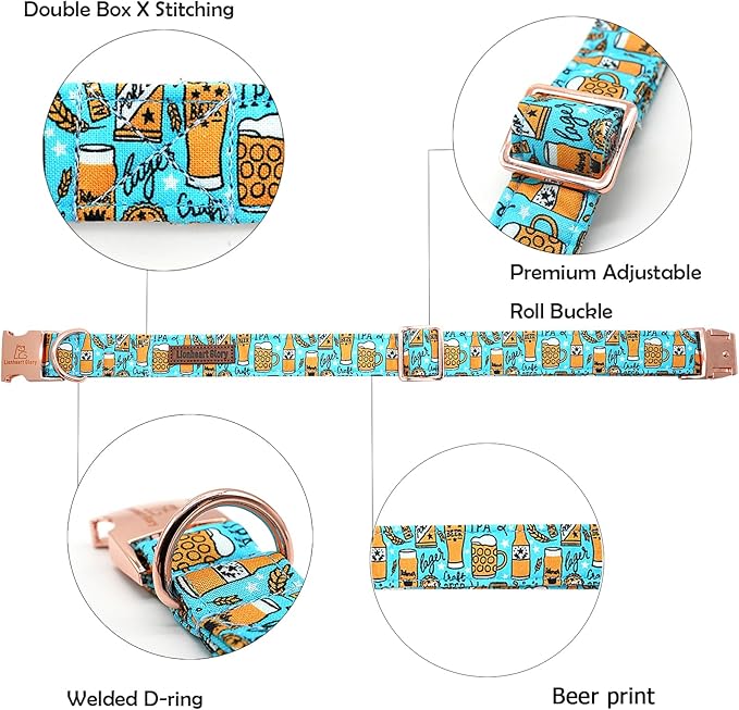 Lionheart glory Dog Collar Blue Dog Collar Summer