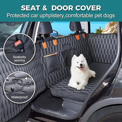 Medium Machine Washable Dog Car Seat Cover for Back Seat& Car Door Protector