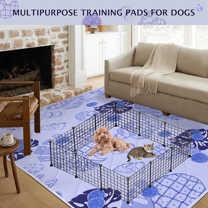 IEUUMLER Washable Pee Pads for Dogs 1 Pack EU007 (Purple 63"X63"-1pcs)