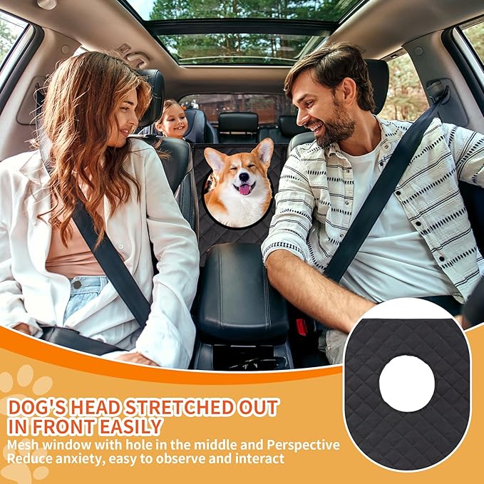 Dog Car Seat Cover for Back Seat 100% 600D 6-Layer
