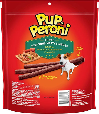 Pup-Peroni Dog Treats, Triple Meat Lovers Flavor, 22.5 Ounce, Bacon, Sausage and Pepperoni