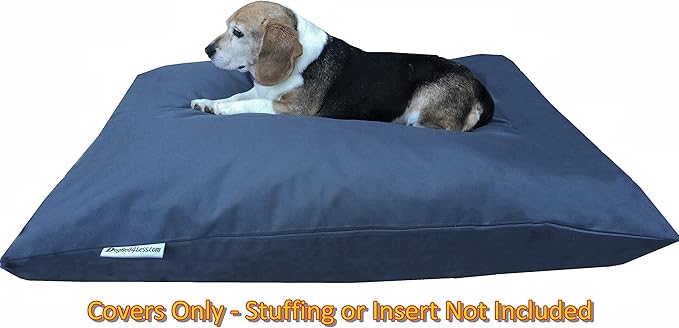 Dogbed4less Do It Yourself DIY Pet Bed Pillow Duvet Oxford Cover + Waterproof Internal case for Dog/Cat at Large 48"X29" Dark Slate Color - Covers only