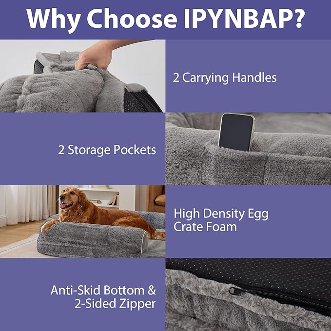 Human Dog Bed for Adult 71" x 46" x 9"