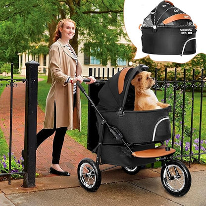 Dog Strollers for Medium Small Pet 3 in 1 Pet 3 Wheels