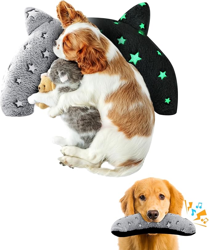 HOMBYS Chewproof Dog Pillow Glow in The Dark Dog Claming Pillow for Dog Anxiety Reduce