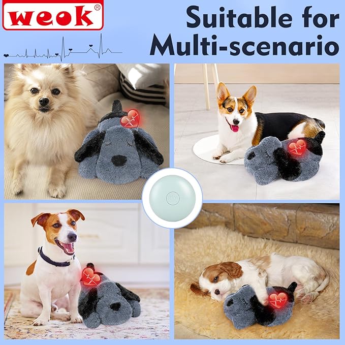 Heartbeat Dog Toy for Puppy- Heartbeat Helps for Dog Anxiety Relief and Calming Aid