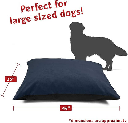 Majestic Pet Rectangle Large Dog Bed Washable – Non Slip Comfy Pet Bed – Dog Crate Bed Super Value Pillow Dog Bed – Dog Kennel Bed for Sleeping 46 x 35 Inch