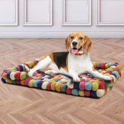 Felt Ball Dog Bed Fabric Pet Beds Luxury Cat Dog Bed Wool Bed for Cats Kittens