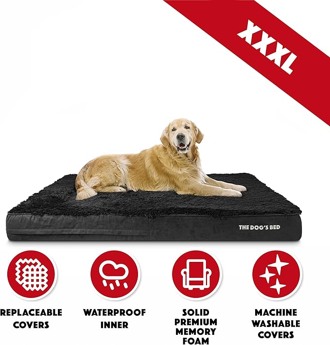 The Dog’s Bed Orthopedic Memory Foam Jumbo Dog Bed 64x44, Pain
