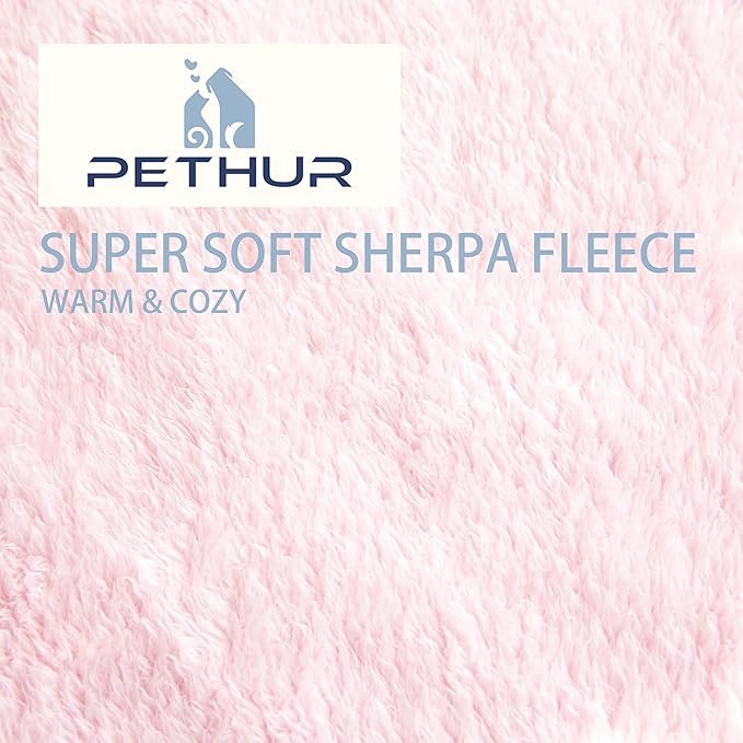 PETHUR Super Soft Dog Blankets for Medium Dogs 29"x40", Pink