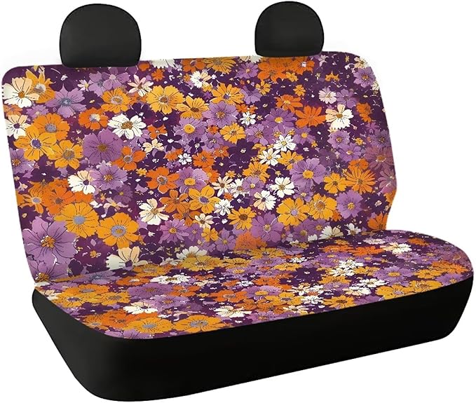 AFPANQZ Flower Blossom Car Rear Bench Protective Car