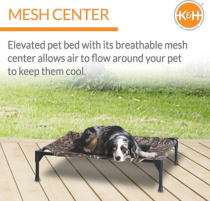 K&H Pet Products Cooling Elevated Dog Bed Outdoor Raised Dog Bed with Washable Breathable Mesh