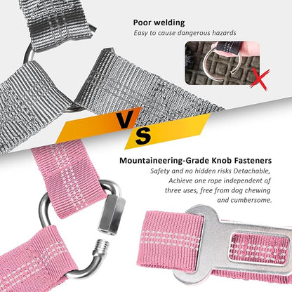 Removable Dog Seat Belts Harness for Car 3 in 1 Pet 2PCS and