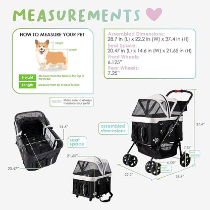 New! Petique's Dynamic Pet Stroller