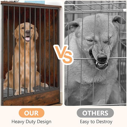 Rovibek Dog Crate TV Stand 75 Inch, 2 Dogs,