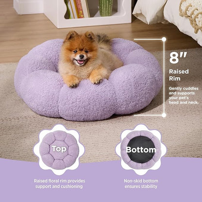 Lesure Calming Small Dog Bed 25 lbs, 23"