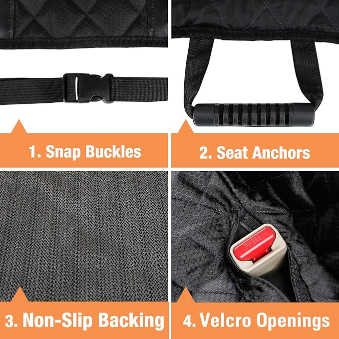 PETICON Waterproof Scratchproof Pet Bench Seat Covers for Cars