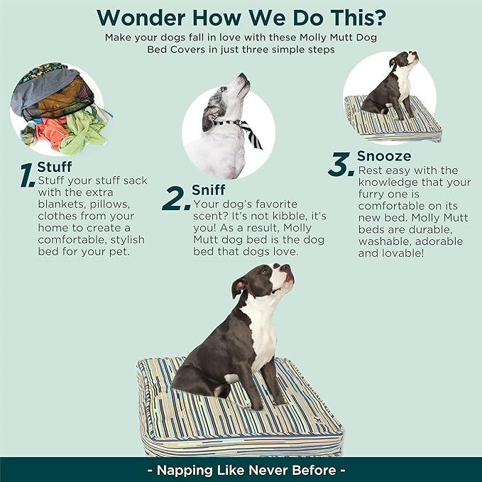 Molly Mutt Medium To Large Dog Bed Cover 27”X36”X5’’- 100%