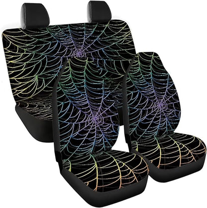 Cobweb Vehicle Seat Covers Set Bucket Seat Covers 4pcs Auto