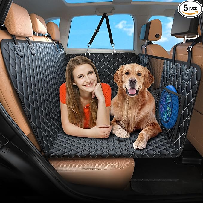 Dog Car Seat Cover for Back Seat 400lb,600D Heavy