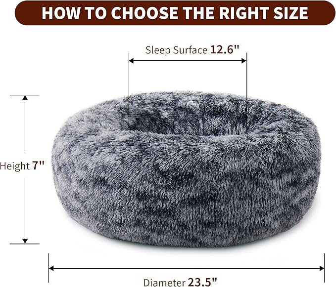 Calming Dog Bed for Large Cats and Dogs 23.5'')