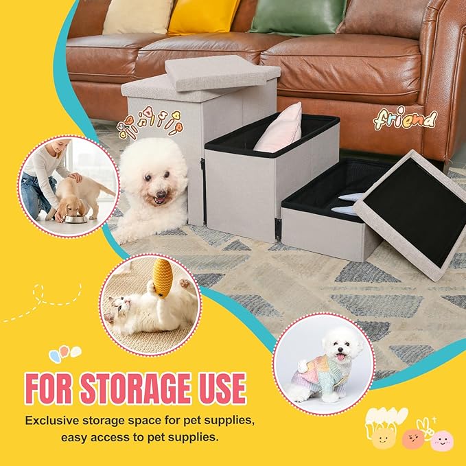 Dog Stairs for High Beds 22 inches(3