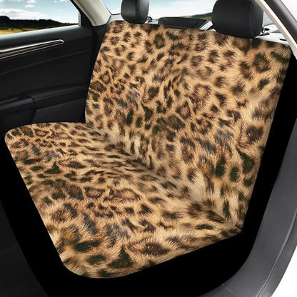 Leopard Print Front Back Seat Cover Cute Seat