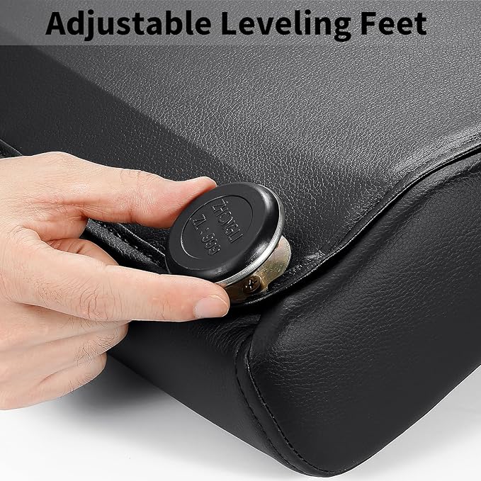 Senneny Black Faux Leather Dog Stairs 150 lbs, 5 Step