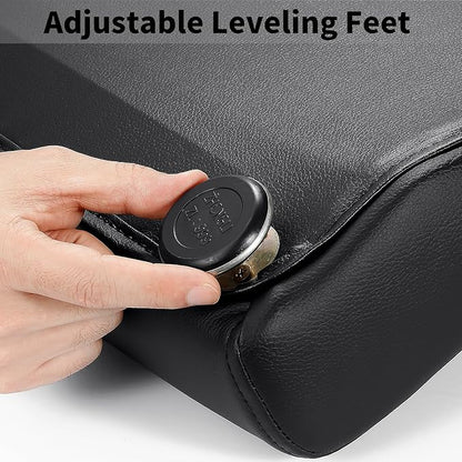 Senneny Black Faux Leather Dog Stairs 150 lbs, 5 Step