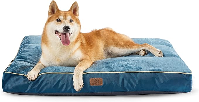 Bedsure Waterproof Dog Beds for Large Dogs 4 inch 75lbs Large