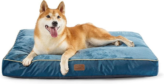 Bedsure Waterproof Dog Beds for Large Dogs 4 inch 75lbs Large
