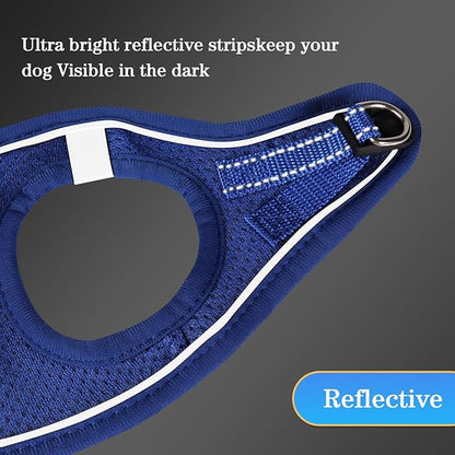 YIMEIS Dog Harness and Leash Set, No Pull Soft Mesh Pet Harness, Reflective Adjustable Puppy Vest for Small Medium Large Dogs, Cats (Royal Blue, Small (Pack of 1)