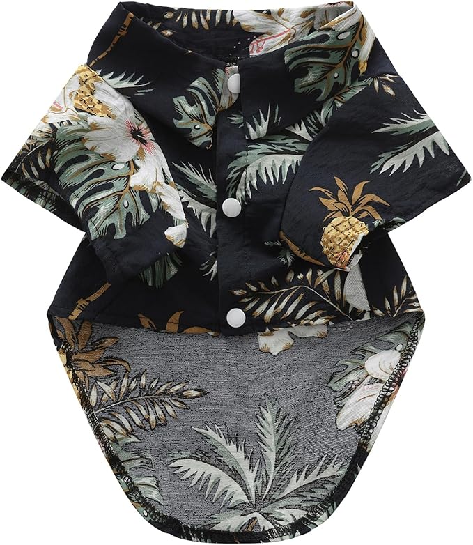 Dog Shirt Hawaiian Dog and Cat Summer T-Shirts Dog Style Floral Breathable Cool Clothes Hawaiian Shirts for Dogs and Cats Owner and Pet Shirts are Sold Separately