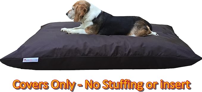 Dogbed4less Do It Yourself DIY Pet Bed Pillow Duvet 1680 Nylon Durable Cover and Waterproof Internal case for Dog/Cat at Large 48"X29" Seal Brown Color - Covers only