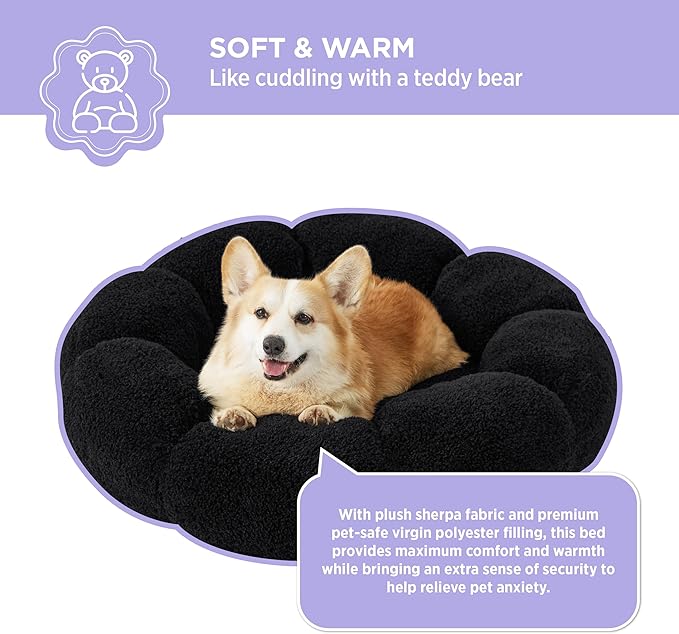 Lesure Calming Large Dog Bed 100 lbs, 36"