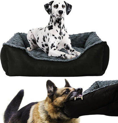 HOMBYS Indestructible Dog Bed Chew Proof Dog Bed for Aggressive Chewers Leakproof-25X21X8