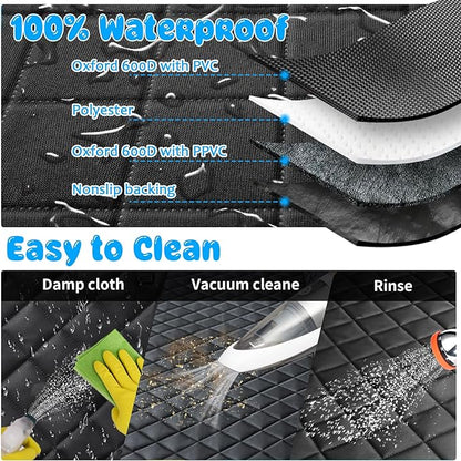 URPOWER 6-in-1 Dog Car Seat Cover for Back Seat 40/60 Split