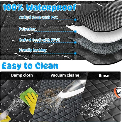 URPOWER 6-in-1 Dog Car Seat Cover for Back Seat 40/60 Split