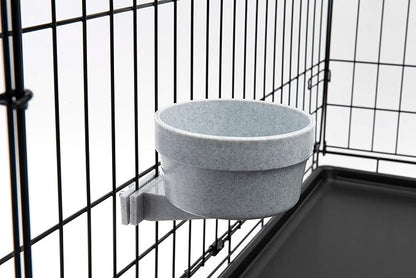 Lixit Quick Lock Removable Dog Kennel Bowls for Wire and Soft Sided Crates (20oz Wire Crate, Granite)