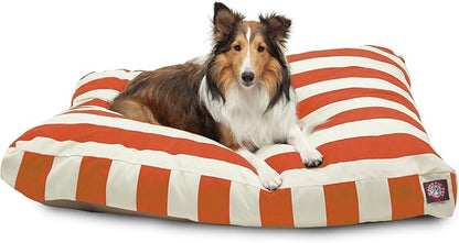 Majestic Pet Rectangle Large Dog Bed Washable – Non Slip Comfy Pet Bed – Dog Crate Bed with Removable Washable Cover – Dog Kennel Bed for Sleeping 44x36x5 Inch