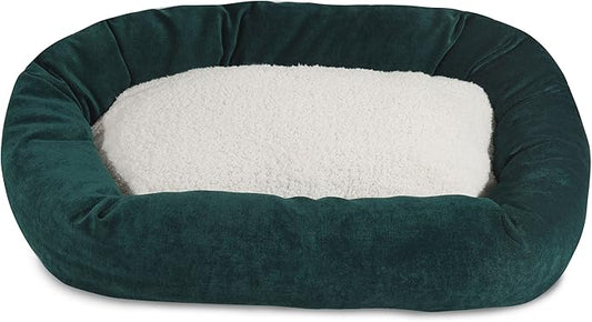 32 inch Marine Villa Collection Sherpa Bagel Dog Bed