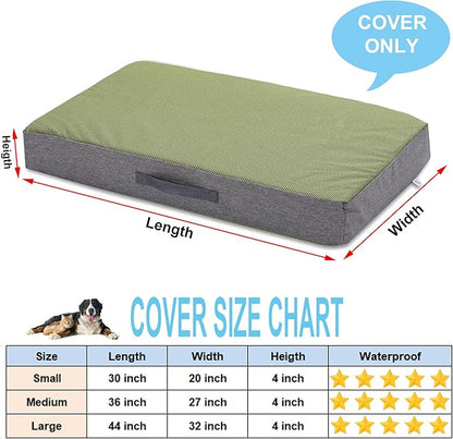 Waterproof Dog Bed Cover Washable, Heavy Duty Durable Oxford Universal Pet Dog Bed Replacement Protector Cover