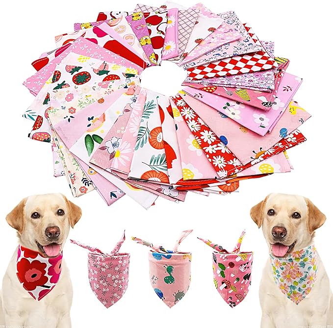 PET SHOW 50pcs Bulk Girl Small Dog Bandanas