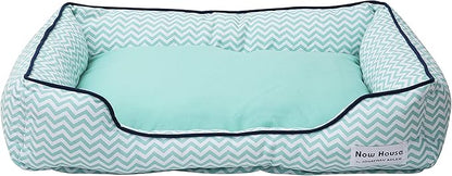 Now House for Pets by Jonathan Adler Teal Chevron Cuddler Dog Bed (FF16409)