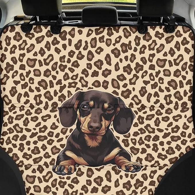 AFPANQZ Leopard Dachshund Car Dog Cat Seat Cover