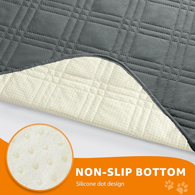 LOOBANI Waterproof Dog Blanket 2 Pack 82X102in, Dark